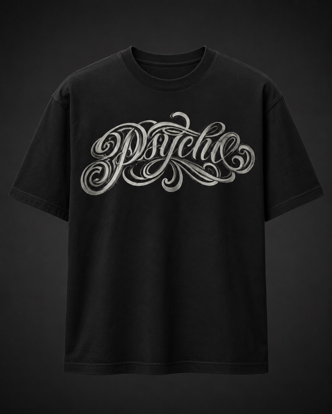 Playera Psycho negra con lettering
